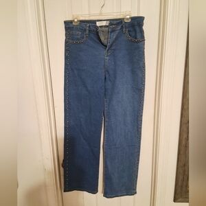 Blue Studded Women's Jeans